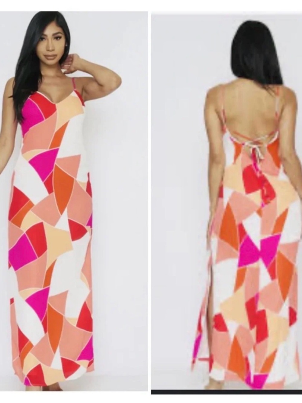 Lulus Maxi Dress in Multicolory Abstract Print